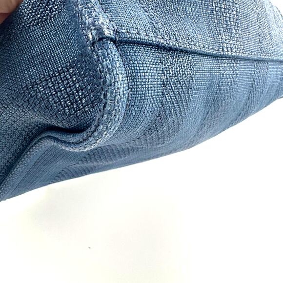 Chanel Mini Deauville Denim Blue Raffia Tote Bag Series 29 2019 CGHW Authentic - Picture 9 of 16